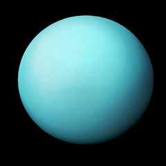 Planets of the solar system. Uranus. Vector illustration.