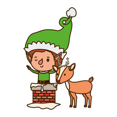 elf with reindeer avatar character