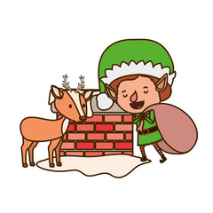 elf with reindeer avatar character
