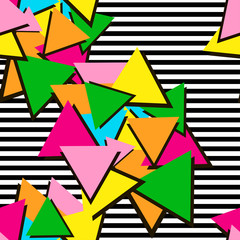 Colorful seamless pattern from triangles.
