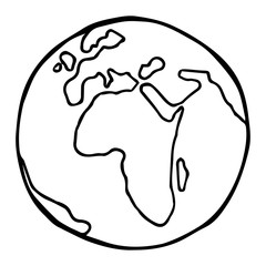 Globe. Earth. Planet Earth. Vector illustration.