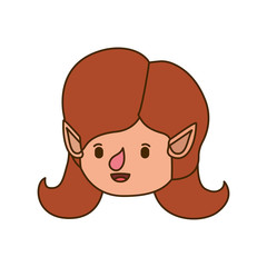 elf woman head avatar character