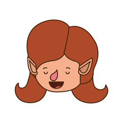 elf woman head avatar character