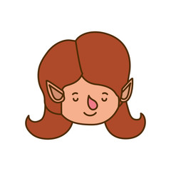 elf woman head avatar character