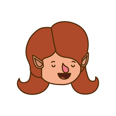 elf woman head avatar character