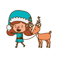 elf woman with reindeer avatar character