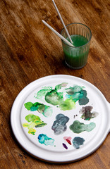 Artist's Palette With Brushes