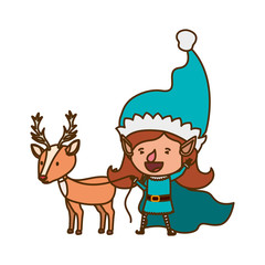 elf woman with reindeer avatar character