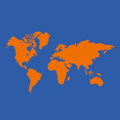 Vector illustration of world map