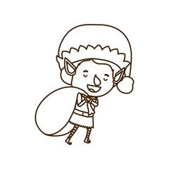 elf with gift bag avatar character
