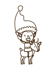 elf with reindeer avatar character