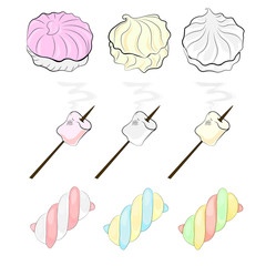 Colorful sweets. A set of sweets. Vector illustration.