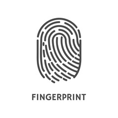 Fingerprint Print of Human Finger Poster Vector