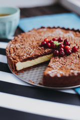 Chocolate pie with cottage cheese