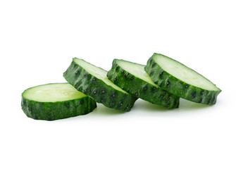 cucumber sliced isolated on white background
