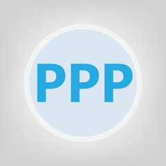 PPP (Public private partnership) acronym- vector illustration