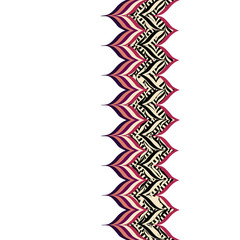 Linear Strokes Vertical Seamless Border with Texture Fill