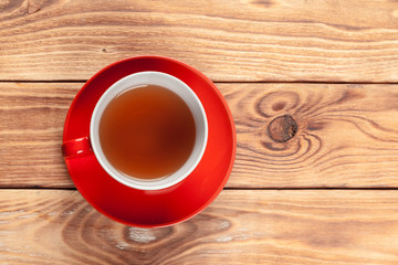 mug on wooden table