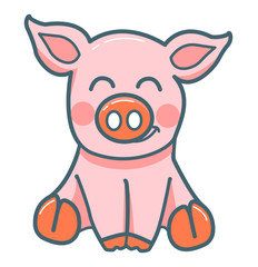  little pig  flat  style