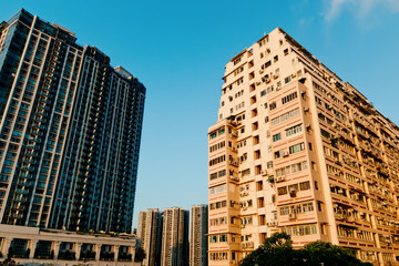 Fototapeta na wymiar Residential buildings in Hong Kong
