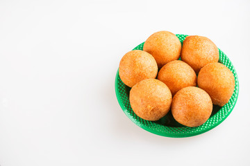 Buñuelos Colombian traditional food - White background