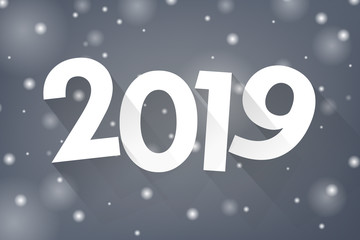2019 - Schriftzug - verschneit - Schnee - Schneeflocken