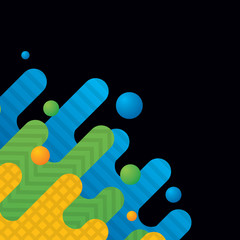 Abstract colorful geometric rounded background vector