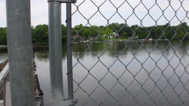 Fenced boat dock