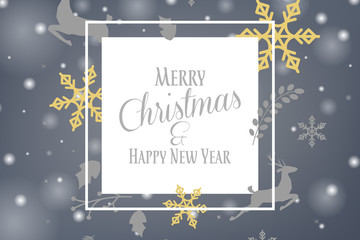 Merry X-Mas - verschneit - Schnee - Schneeflocken