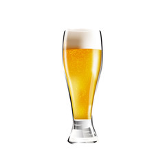 Glass 3d with a beer. Vector illustration.
