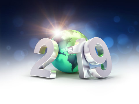 New Year 2019 green symbol for environment