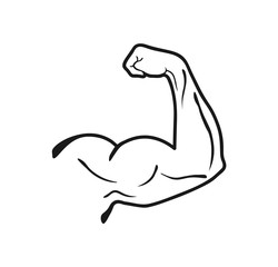 Muscle icon. Vector illustration.