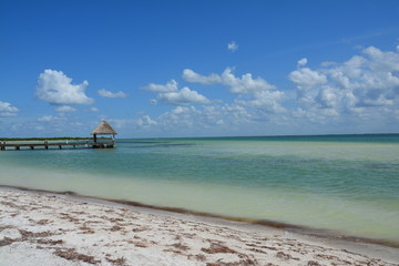 Plage Isla Holbox Quintana Roo Mexique - Beach in Holbox Island Mexico