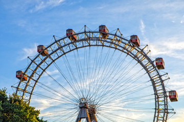 The ferris wheel in vienna, Prater, Austria, Wiener Riesenrad