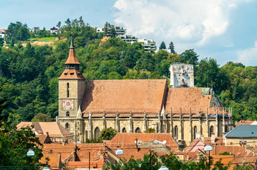 Biserica Neagra or Black Church in the old town of Brasov, Romania