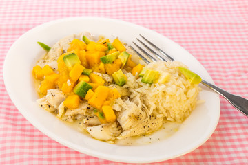 Fillet of Flounder in Fruit Sauce