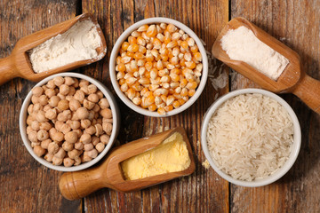 assorted variety of flour