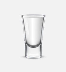 Glass 3d is empty. Vector illustration.