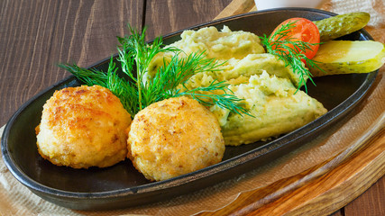 Meat Patties and Vegetables