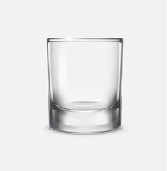 Glass 3d is empty. Vector illustration.