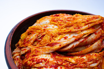 Napa cabbage kimchi, Korean traditional food.
