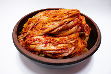 Napa cabbage kimchi, Korean traditional food.