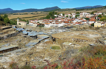 Obraz premium Salt valley of Anana, in Alava, Spain