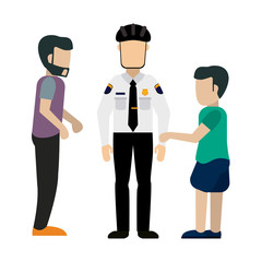Obraz premium people and police