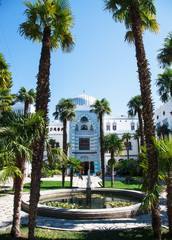 Fototapeta na wymiar Dulber Palace in Koreiz near Yalta in Crimea. Palace in oriental style