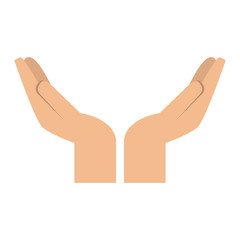 Hands with palms open