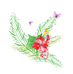 beautiful color tree, isolated on a white