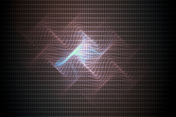 abstract illustration of waves in the information environment,wave propagation in cyberspace