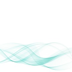 Abstract smooth color wave vector. Curve flow blue motion illustration. Smoke design. Vector lines.