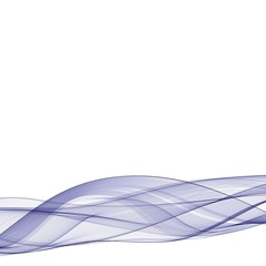 Abstract smooth color wave vector. Curve flow blue motion illustration. Smoke design. Vector lines.